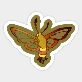 Vintage Clearwing Moth Sticker